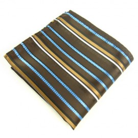 Blue and Gold Stripe Handkerchief