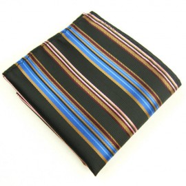 Brown and Blue Stripe Square