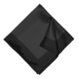 Black Dotted Pocket Square