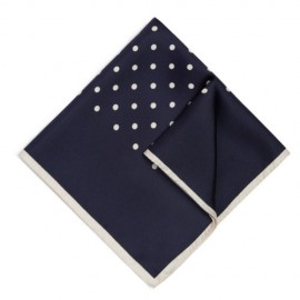 Navy Blue Polka Square